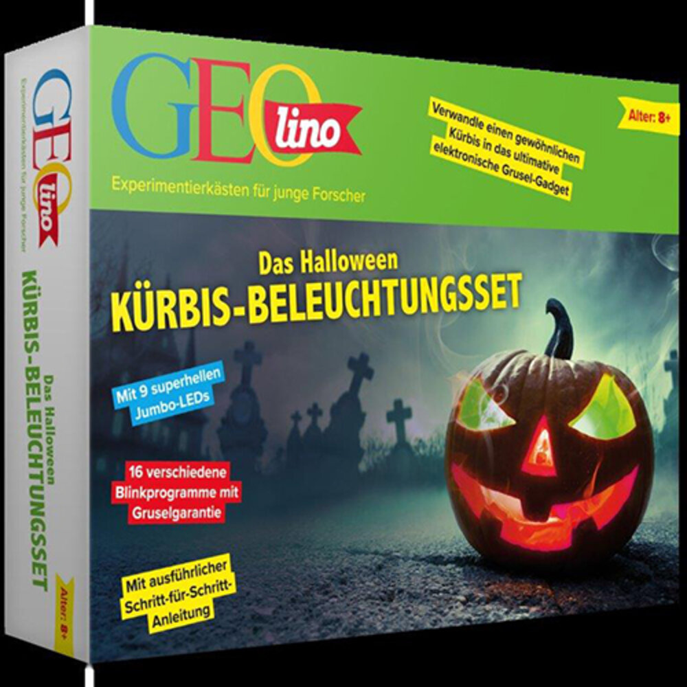 GEOlino Experimentierkasten Halloween Kürbis-Beleuchtungsset