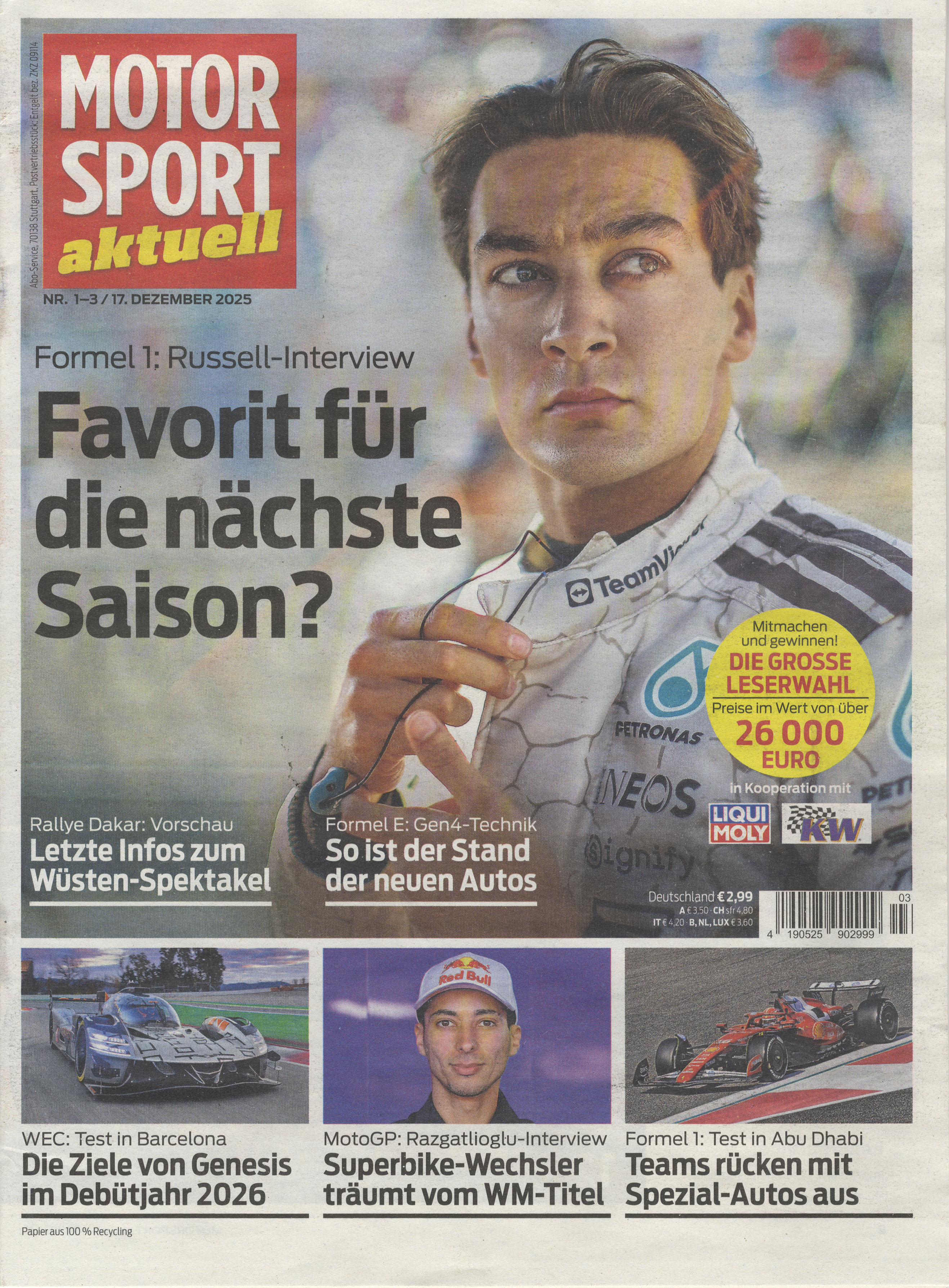 MOTORSPORT aktuell -Halbjahresabo als Geschenk