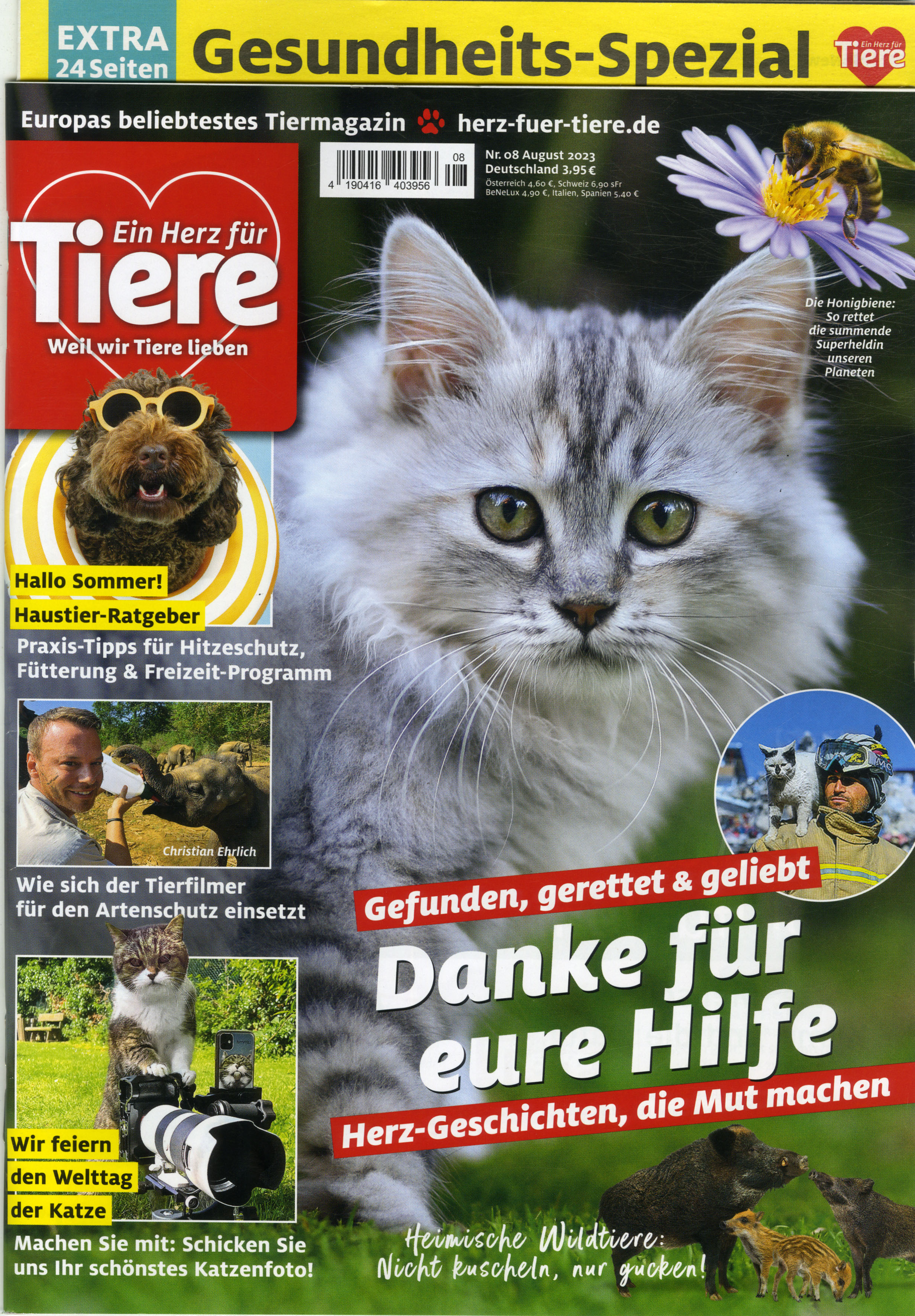 Ein Herz für Tiere im Wunschabo mit Prämie MEINABO