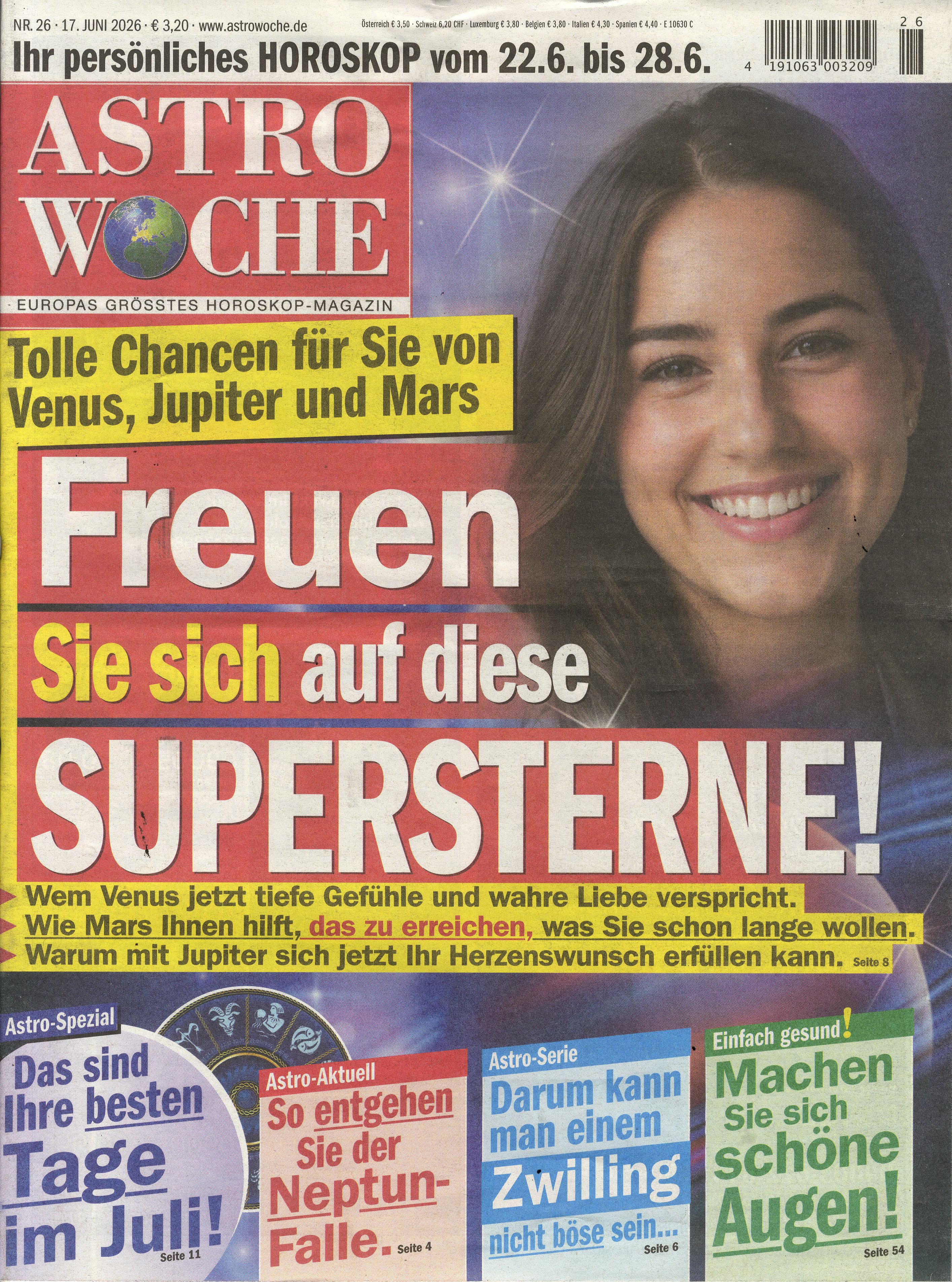 ASTROWOCHE - 3 Ausgaben f&uuml;r 6 &euro;
