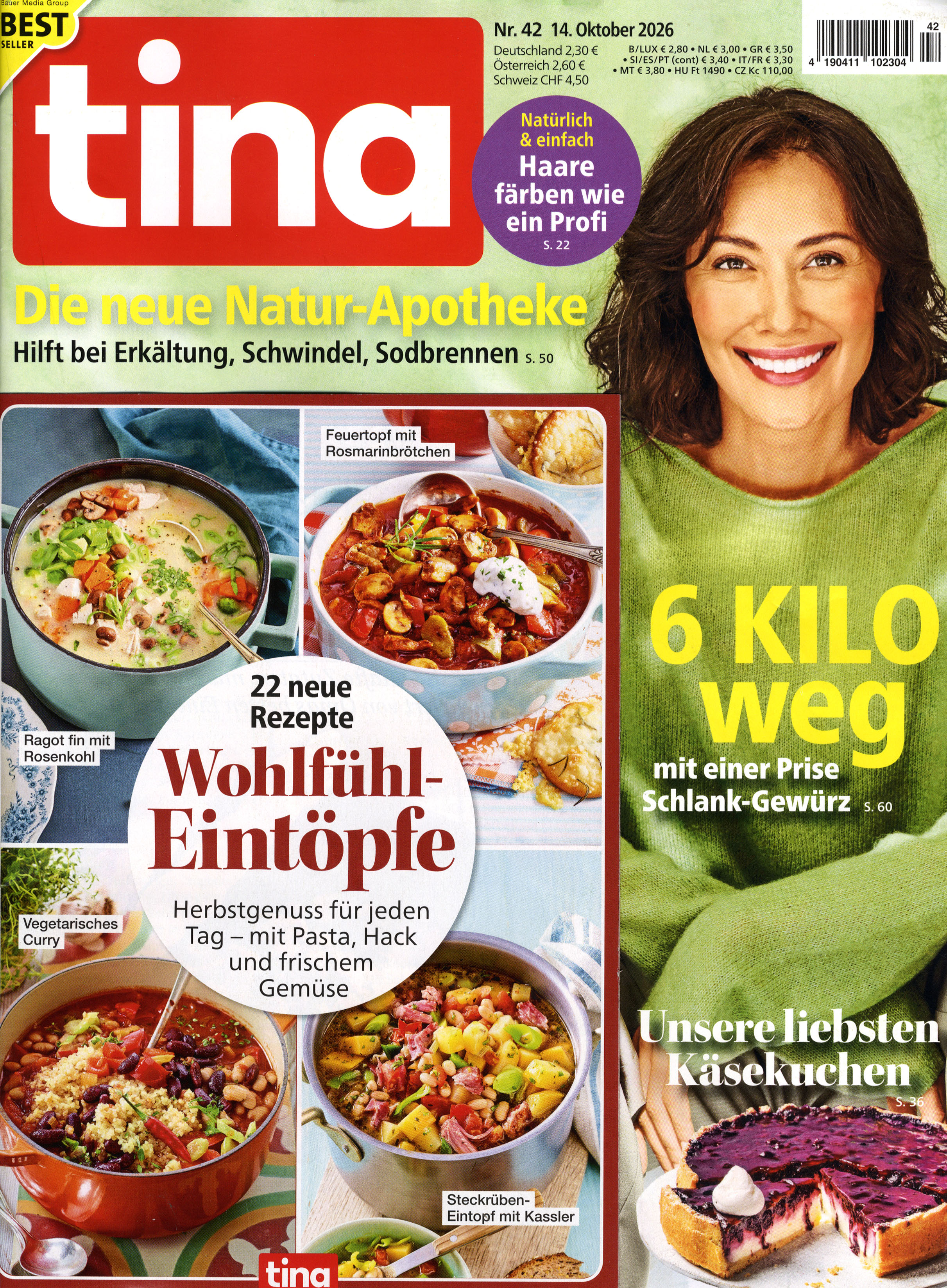 tina -Halbjahresabo als Geschenk