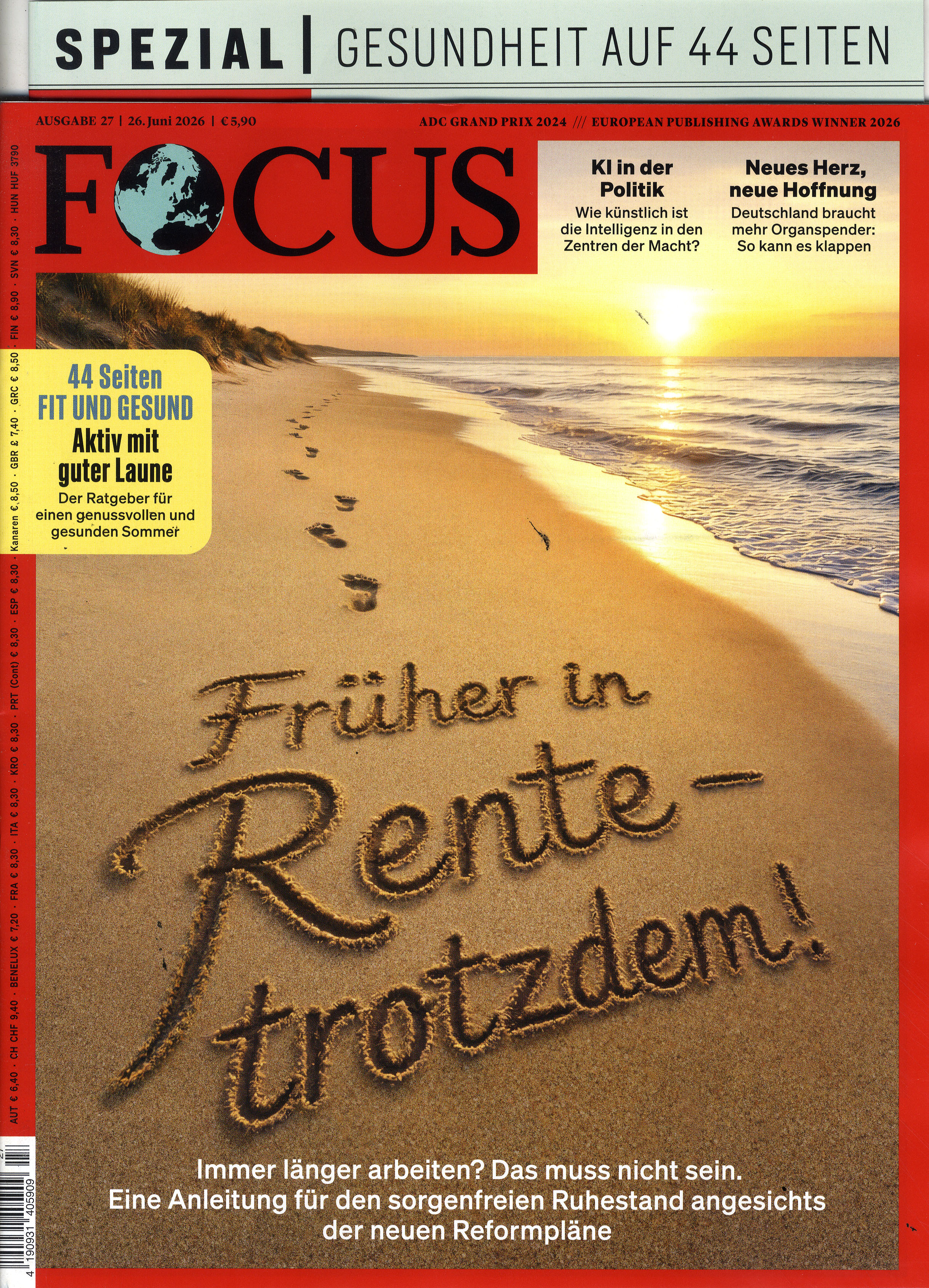 Focus - 2 Ausgaben f&uuml;r 4 &euro;